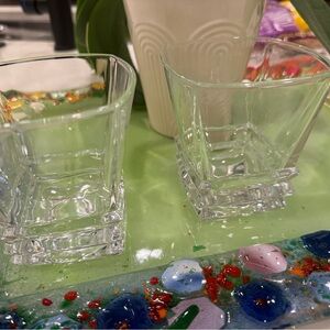 Set of Two Bohemia Crystal Rocky Whiskey Tumblers